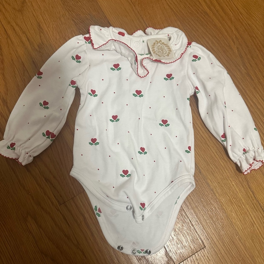 TBBC Holiday Floral Baby Onesie